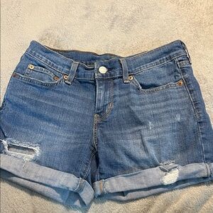 Levi’s Blue Distressed Women's Jean Shorts Sz 26